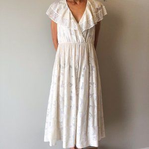 🗝 80s Edwardian revival dress 🗝